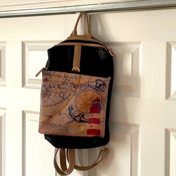 A leather backpack from Taxco, Mexico - Picture 1 of 1